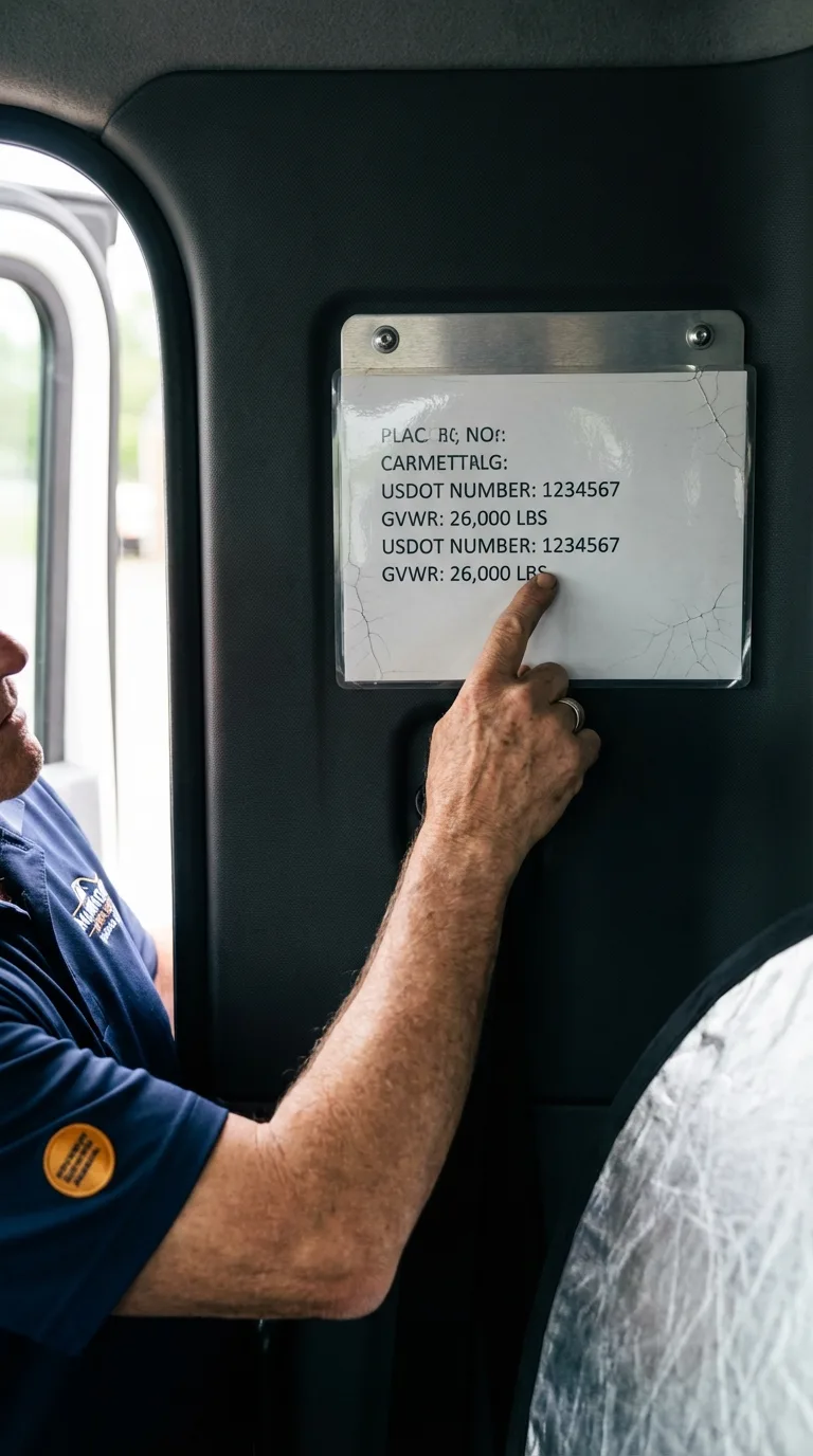 USDOT licensing placard verification in Grand Marais